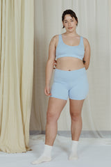 Organic Cotton Crop Top in Baby Blue