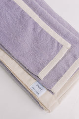 Double Towel Set in Lilac & Sand